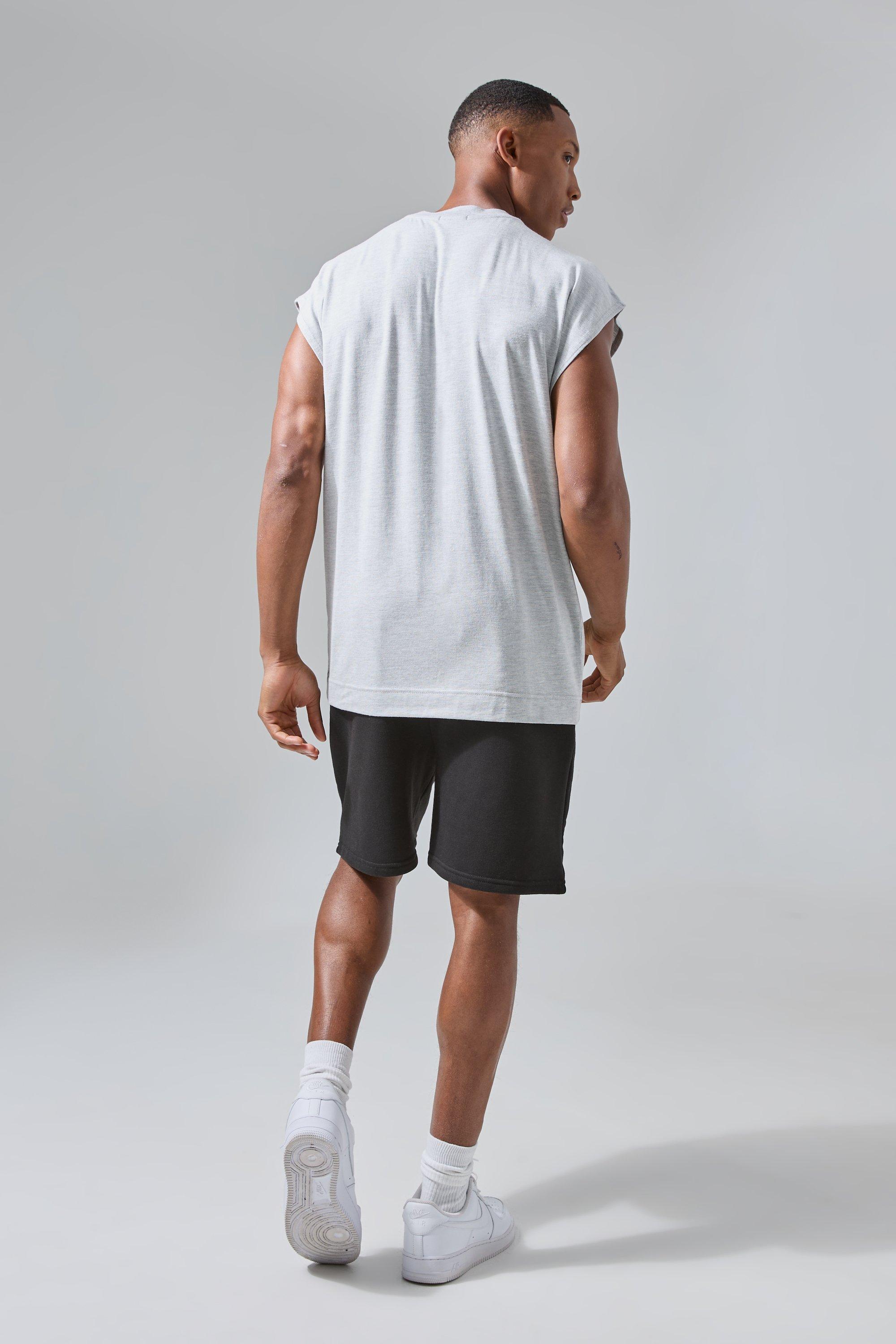 Man Active Rest Day Drop Shoulder Tank Top
